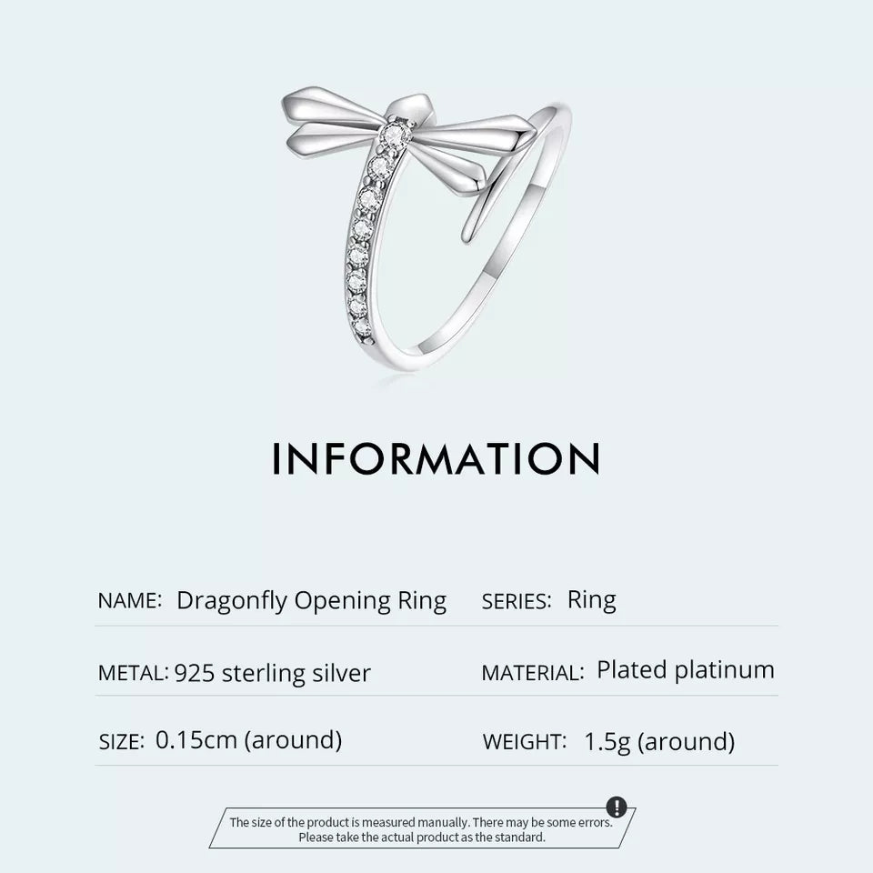 CZ Dragonfly Adjustable Ring