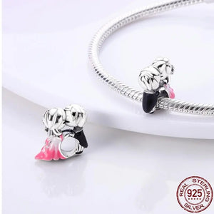 925 Sterling Silver Husband and Wife Love Bead Charm