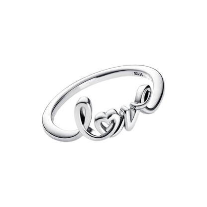 Handwritten Love Ring