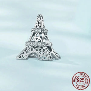 925 Sterling Silver Paris Eiffel Tower Bead Charm