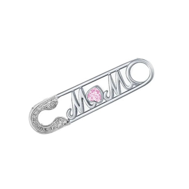 925 Sterling Silver Mom Pin Bead Charm