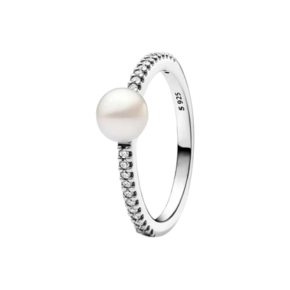 Pearl Solitaire Ring