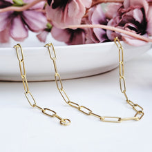 Load image into Gallery viewer, 18k Gold Plated Stainless Steel Paperclip Link Necklace and or Bracelet