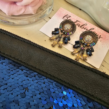 The Fabulous Genuine Leather Blue Bling Pouch