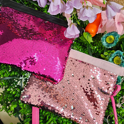 The Fabulous Genuine Leather Pink Bling Pouch