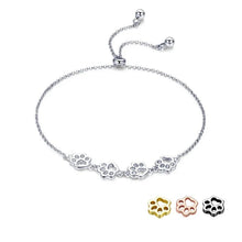 Load image into Gallery viewer, 925 Sterling Silver Dog Paw Bracelet