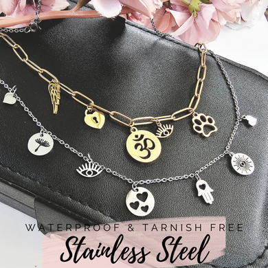 Create your own Charm Stainless Steel Charm necklace - Water & Tarnish Proof