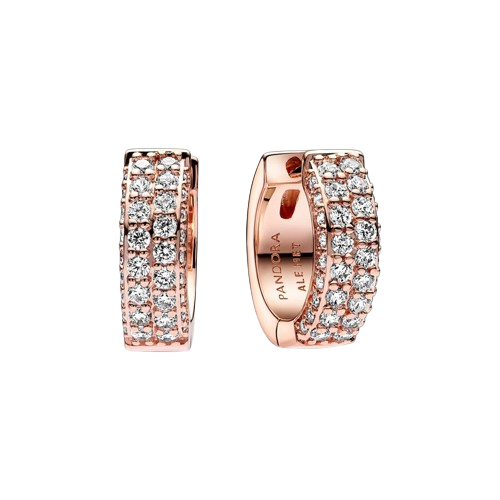 Rose Gold Pave Earrings
