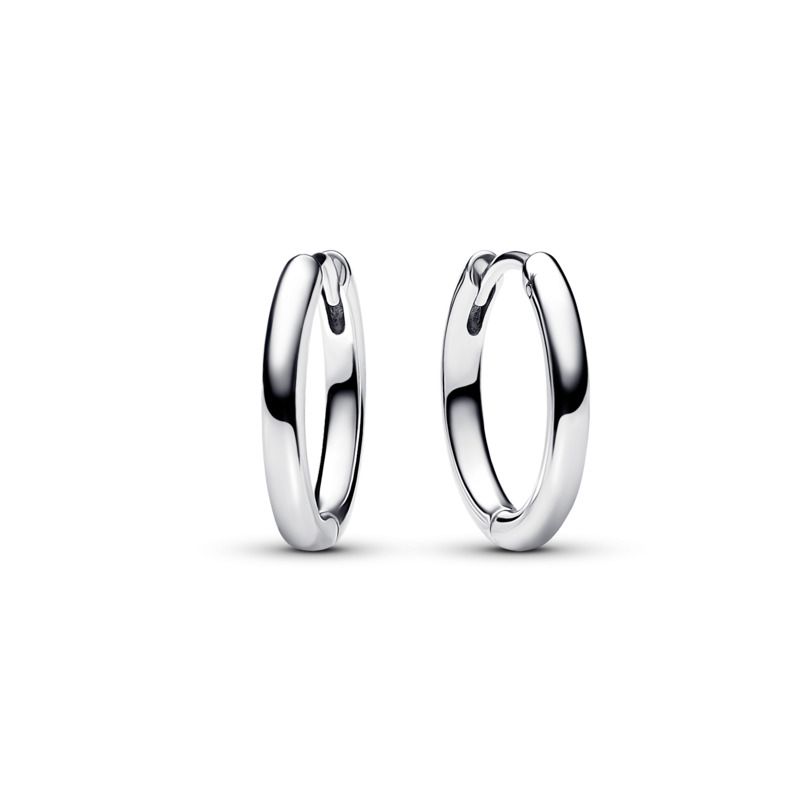 18 mm Plain Charm Hoop Earrings