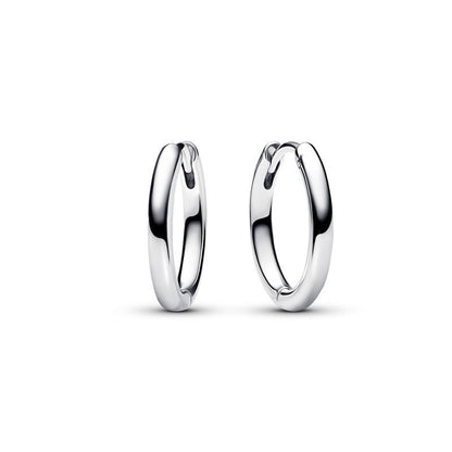18 mm Plain Charm Hoop Earrings