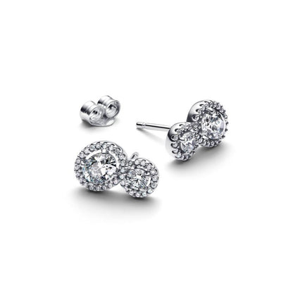 Embracing Halo Stud Earrings