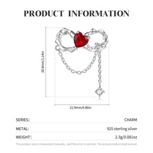 Load image into Gallery viewer, 925 Sterling Silver Infinity Heart CZ Birthstone Bead charm