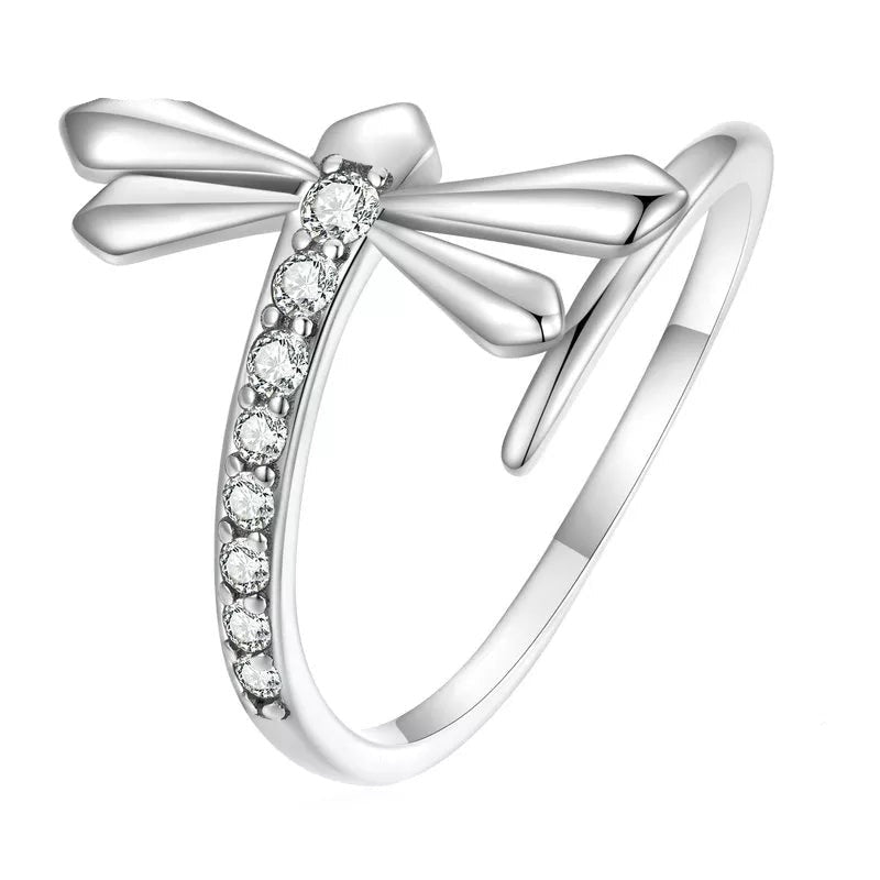 CZ Dragonfly Adjustable Ring