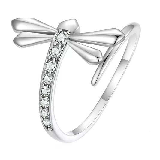 CZ Dragonfly Adjustable Ring