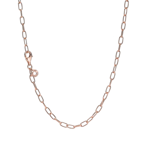 Rose Gold Plated Paperclip Chain Necklace