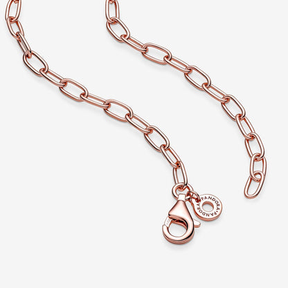 Rose Gold Plated Paperclip Chain Necklace