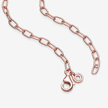 Load image into Gallery viewer, 925 Sterling Silver Rose Gold Plated Paperclip Chain Necklace