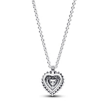 Load image into Gallery viewer, 925 Sterling Silver Heart Halo Pendant Necklace