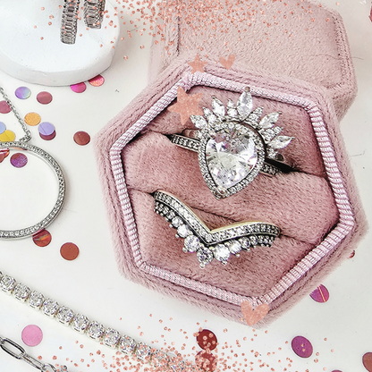 CZ Princess Wishbone Ring