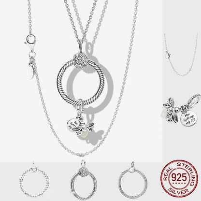 Small Clear CZ O Pendant