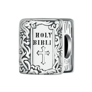 925 Sterling Silver Holy Bible Bead Charm