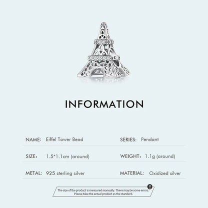 CZ Paris Eiffel Tower Bead Charm