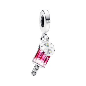 Copy of 925 Sterling Silver Pink CZ Ice Cream Dangle Charm