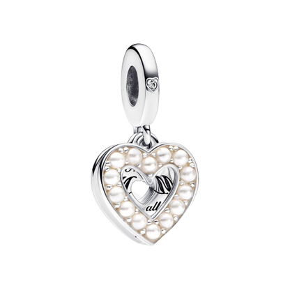 'Thanks Mom for all you do' Pearl detail Dangle Charm