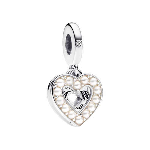 'Thanks Mom for all you do' Pearl detail Dangle Charm
