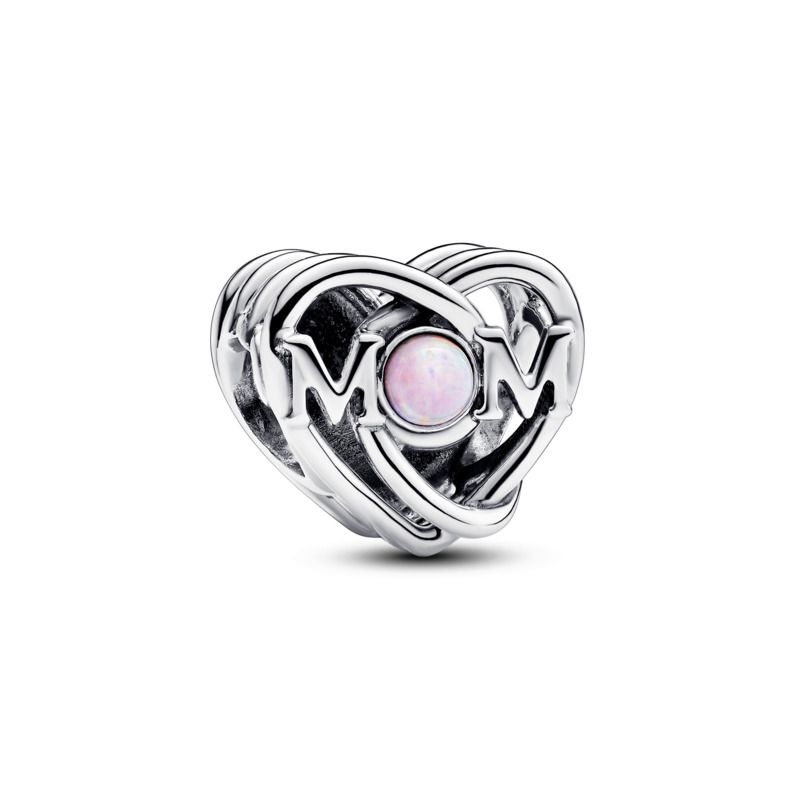 Heart Mom Bead Charm
