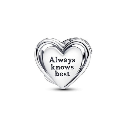 Heart Mom Bead Charm