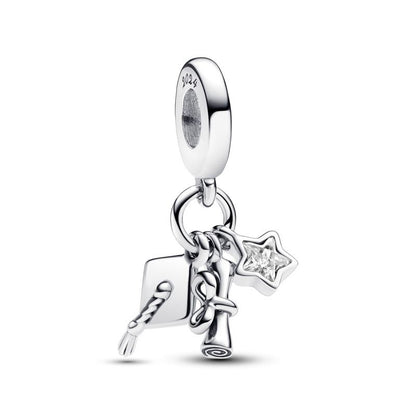 Graduation 2024 cap and scroll Dangle Charm