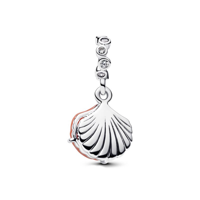 Coral-coloured Shell Double Dangle Charm