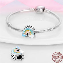 Load image into Gallery viewer, 925 Sterling Silver Rainbow Bead Charm