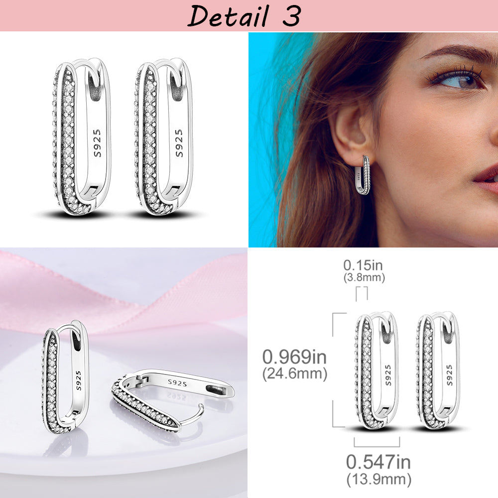 Pavé Me Link Hoop Earrings