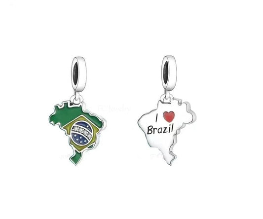 Brazil Flag Dangle Charm