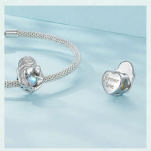 Load image into Gallery viewer, 925 Sterling Silver Mother and Baby &quot;Forever Love&quot; Moonstone Bead Charm