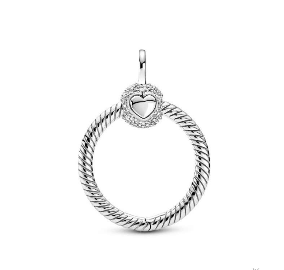 Small Clear CZ O Pendant