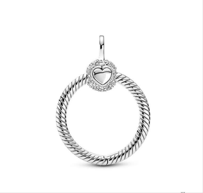 Small Clear CZ O Pendant