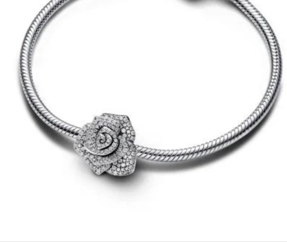 Extra Large Rose Bead Charm Pendant