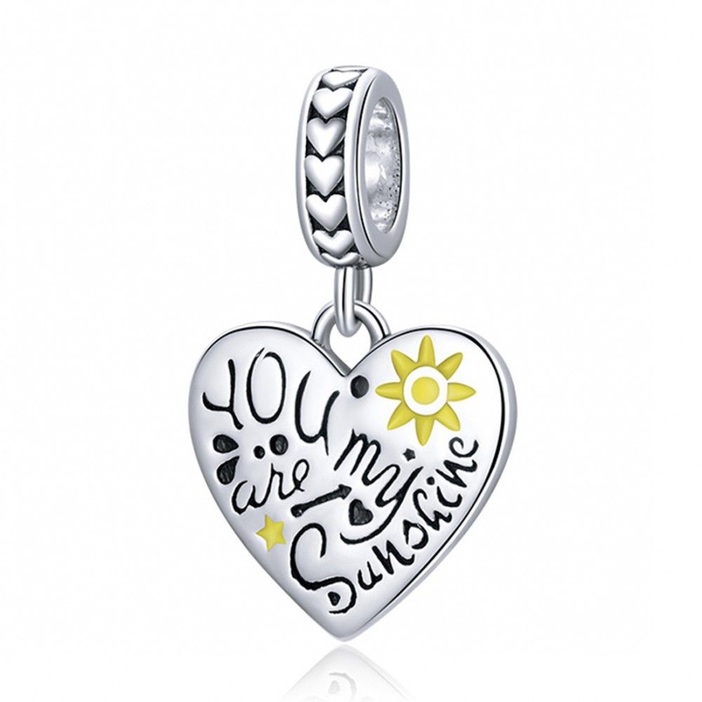 925 Sterling Silver 'You are my Sunshine' Dangle Charm