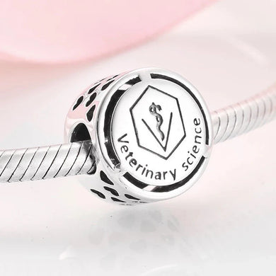 925 Sterling Silver Veterinary science Bead Charm