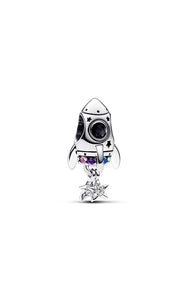 925 Sterling Silver 'Love You to the Moon and Back' Rocket Bead Charm