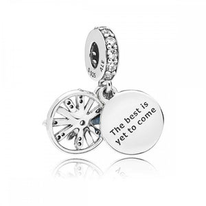 925 Sterling Silver "The best is yet to come" Dangle Charm