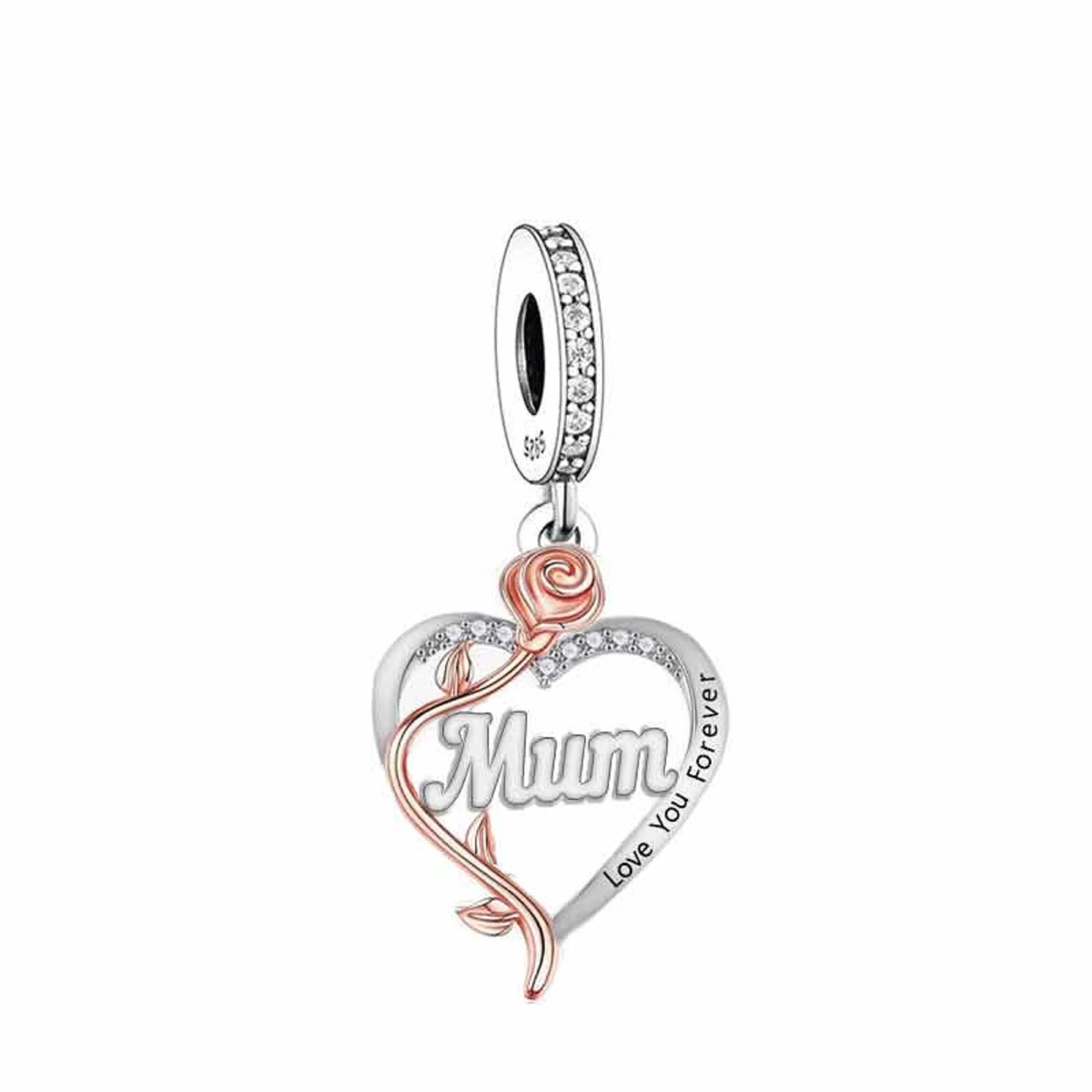 Mum “Love You Forever” Dangle Charm