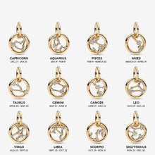 Load image into Gallery viewer, 925 Sterling Silver Gold Plated Constellation/Zodiac Dangle Charm/Necklace