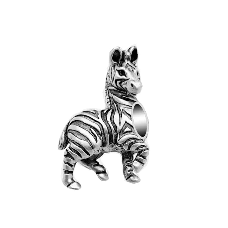 925 Sterling Silver Zebra Charm