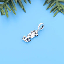 Load image into Gallery viewer, 925 Sterling Silver Formula 1 Race Car Dangle Charm