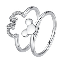 Load image into Gallery viewer, 925 Sterling Silver Mickey &amp; Minnie Mouse Ring Set