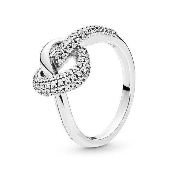 CZ Knotted Heart Ring